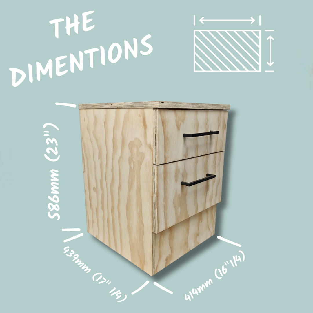 DIY 2 Drawer Cabinet - Digital Plans
