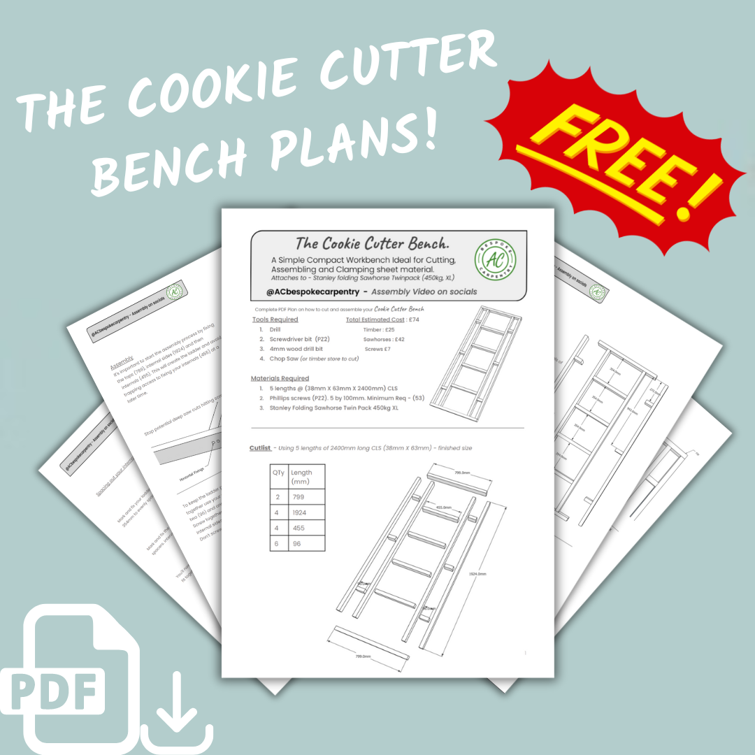 Bench Cookie Holder Instructions and CAD Files 